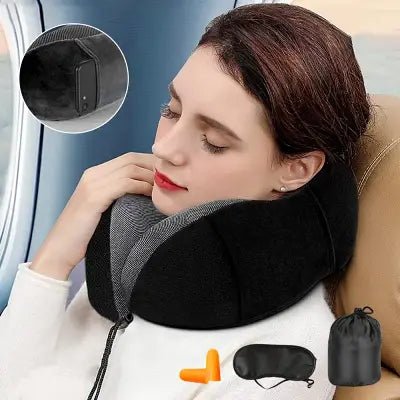 Oreiller ergonomique cervical - MemoryFoamNeckPillow™ - Noir - Divin Massage